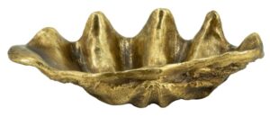 Gold Clamshell Ornamental Dish