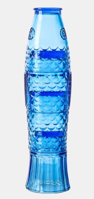 Fish Stackable Tumblers Set Of 4 Blue Glass