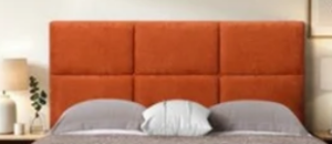 St Clair Bunrt Upholstered H/Board Db/Queen
