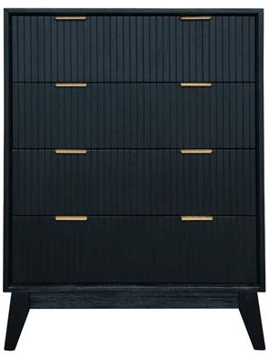 Ella Black Acacia 4Dr Tallboy 90X42X120H