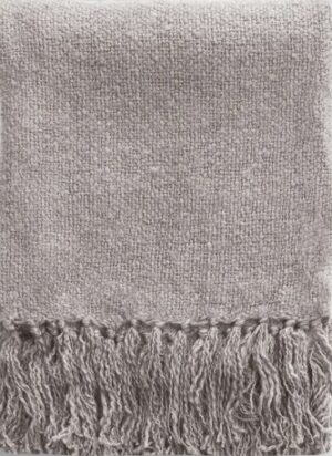Serenade Stone Grey Acrylic Throw 125X150Cm