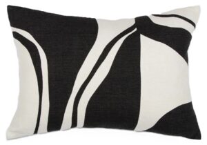 Betsy White & Black Featherfilled Cushion 35X50Cm