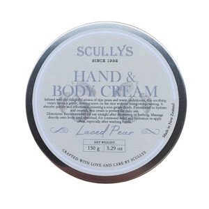 Scullys Laced Pear Hand Cream Tub 150Gm