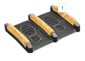 Rubber And Coir Shoe Scraper 39X32Cm