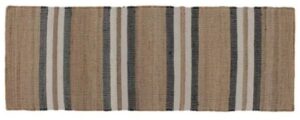 Dune Black Stripe Jute & Cotton Runner 180X60Cm