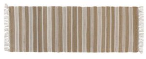 Dune White Stripe Jute & Cotton Runner 180X60Cm
