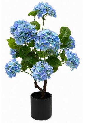Real Touch Blue Hydrangeas In Black Pot 820H