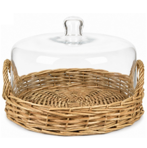 Large Cloche Covered Basket 34X23X33.5
