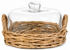 Small Cloche Covered Basket 22X14X22