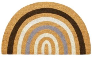 Coir Printed 1/2 Round Doormat Arch 75X45Cm