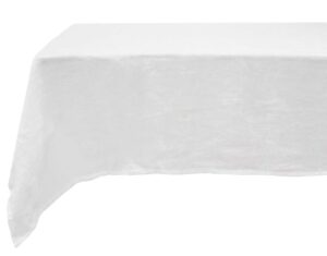 French Linen Tablecloth 150X275 White