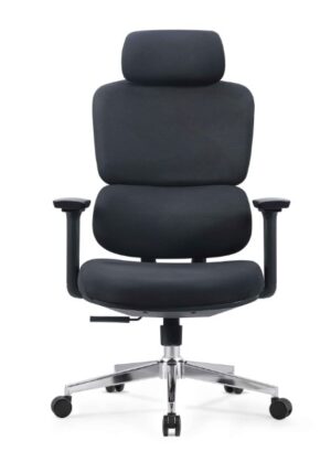 Metro Black Office Chair With Lumbar Support
