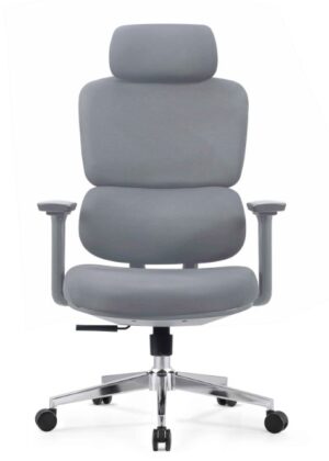 Metro Grey Office Chair With Lumbar Support
