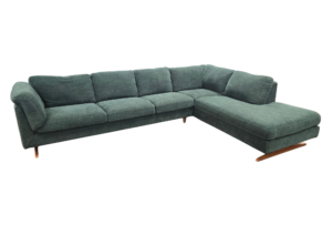 Nash 3Str Lhf + Chaise Nature Emarald Fabric