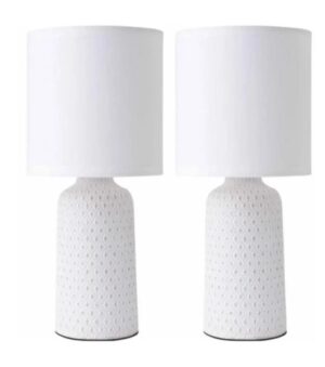 Siena Table Lamp White Twin Pack