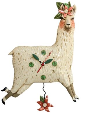 Llama Love Pendulum Clock 40Cm Order In