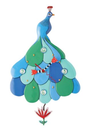 Priscilla Peacock Pendulum Clock 42Cm Order In
