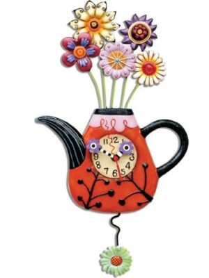Flowerteaful Pendulum Clock 24X42Cm Order In