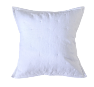 Laundered Linen White Quilted Euro Set