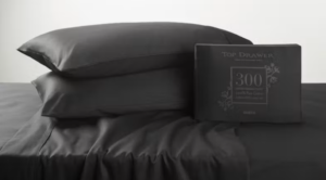 Top Drawer 300Tc Double Black Sheet Set