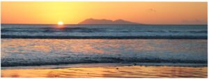 Waihi Beach Sunrise 1200X400 Nz Canvas Print Order