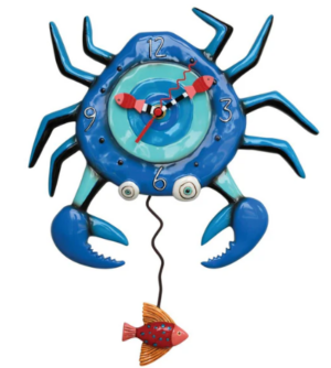 Blue Crab Pendulum Clock 35Cm Order In