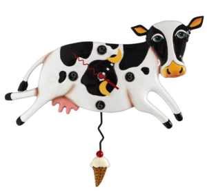Bessy Cow Pendulum Clock 26X36Cm Order In