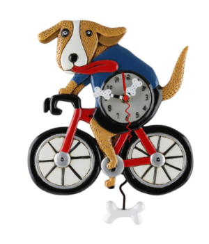 Bicycle Dog Pendulum Clock 25X28Cm Order In