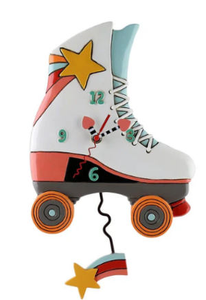 Roller Skate Pendulum Clock 22X37Cm Order In