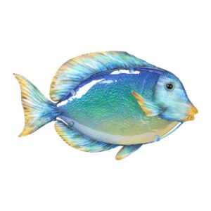 Metal And Glass Fish Wall Art 45Cm