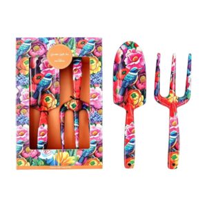 Kingfisher Floral Garden Trowel & Fork Set