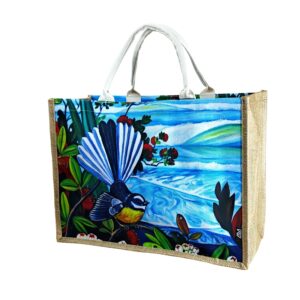 Fantail Coastal Shopping Bag 45X33X20Cm Jute & Pol
