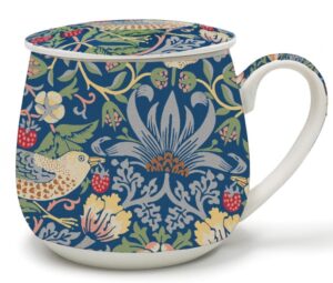 Strawberry Thief Tea Infuser Mug W/Lid & Metal In