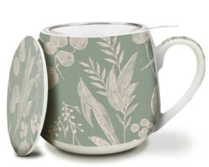Sage Home Tea Infuser Mug W/Lid & Metal Infuser