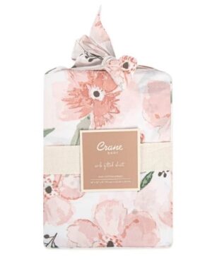 Crane Baby Cot Fitted Sheet Parker Floral 132X71