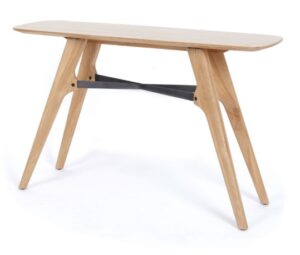 Flow Oak & Brushed Metal Console Table 1200X400X76
