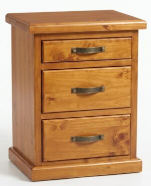 Settler 3 Drawer Bedside Cabinet Light 530X450X660