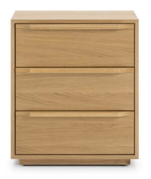 Frame Natural Oak 3Dr Bedside Cab 570X420X680H