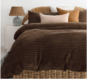 Channel Chocolate Quilt Cover Set Queen