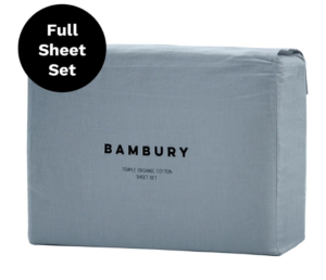 Temple Organic Sheet Set Steel Blue Super King Siz